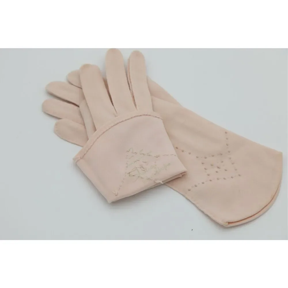 1950s‎ Vintage Blush Pink Dress Gloves Size 6 1/2 Wear Right Gloves